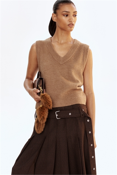 Короткий свитер-жилет 1300300003