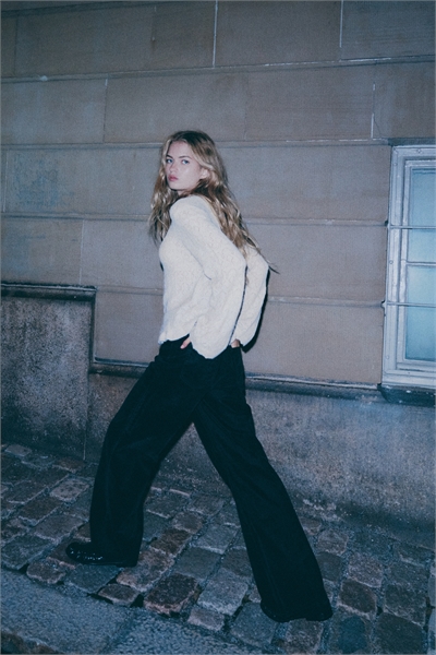 Джемпер из пуантельевой вязки 1307854002