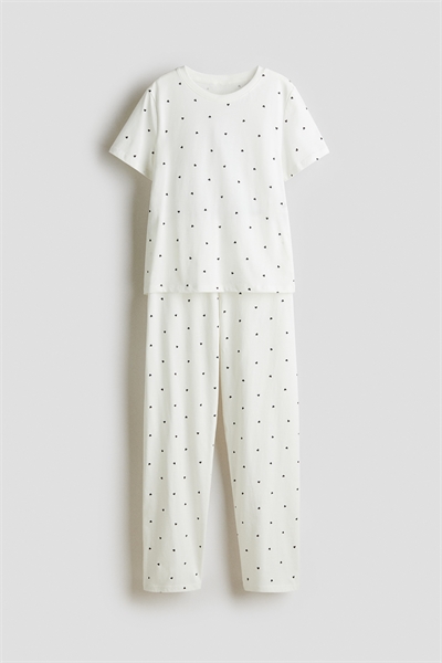 Пижама хлопковая с принтом 1312585001