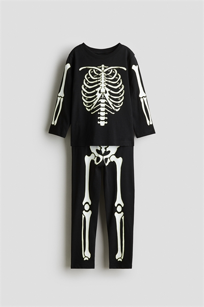 Хлопковая пижама с принтом 1241327013