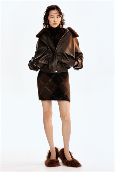 Мини-юбка из мохерового бленда 1308378001