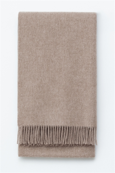 Шарф-одеяло из шерсти с бахромой 1095302001