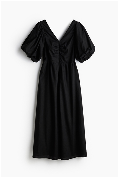 Платье из льняного бленда 1229135001