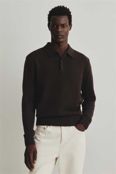 Рубашка-поло из шерсти Regular Fit артикул 1287992003