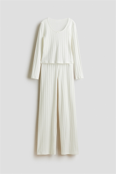 Пижама из хлопкового пуателле 1288170002