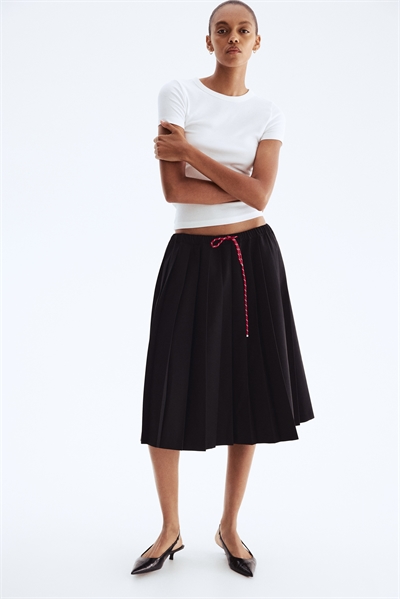 Плиссированная юбка со шнурком 1297472001