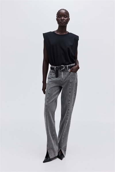 Джинсы с разрезом на груди 1306360002