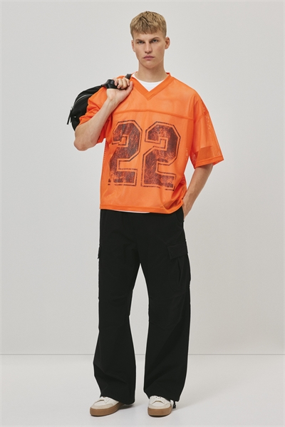 Футболка из принтованной сетки с завышенной посадкой 1311144002