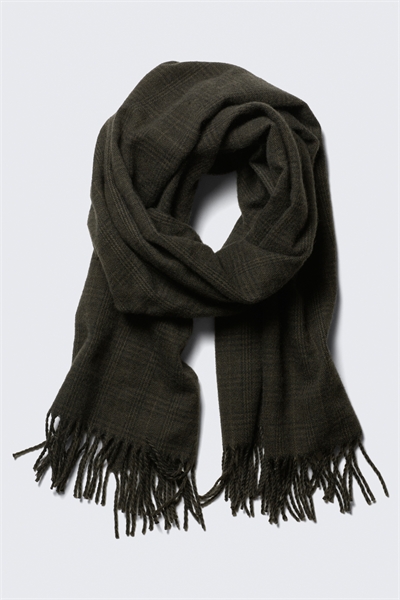 Шарф-одеяло из шерстяной смеси с бахромой по краям 1313474003