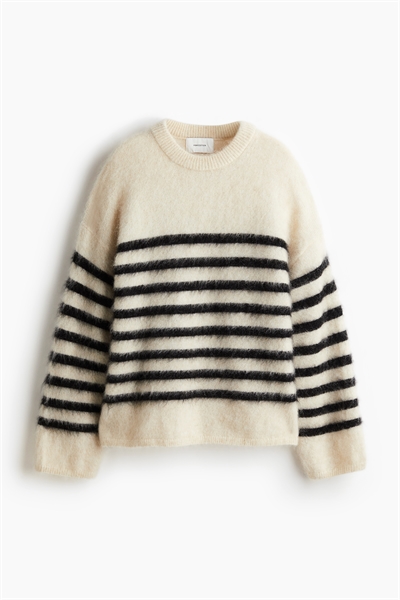 Джемпер оверсайз из мохеровой смеси 1242877011