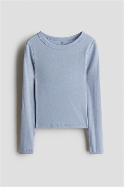 Ребристый топ из хлопкового джерси 1300805004