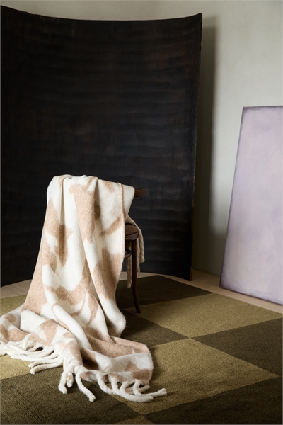 Узорчатый плед из шерстяной смеси 1239323030