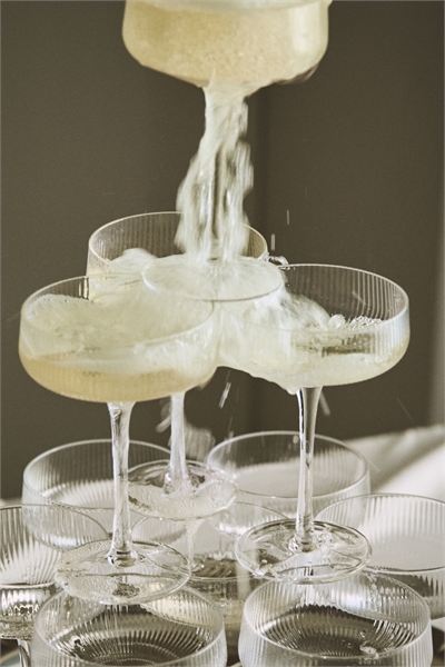 Четыре рифленых бокала-купе 1306227001