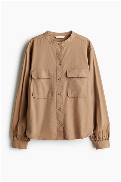 Блузка с отделкой карманов 1241797004