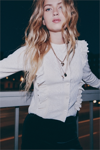 Кардиган с оборками 1316700001