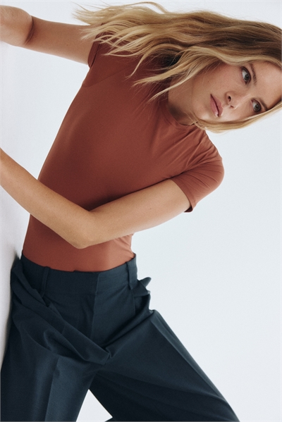 Боди из микрофибры с короткими рукавами 1306119003