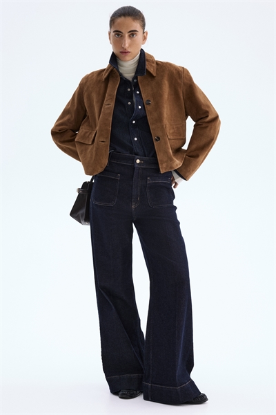 Широкие высокие джинсы 1261750010