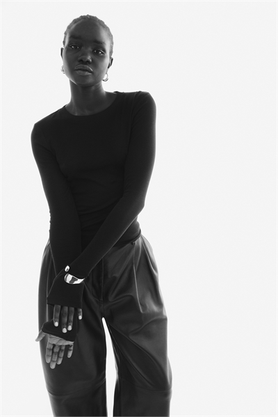 Топ из хлопкового джерси пима 1263426001