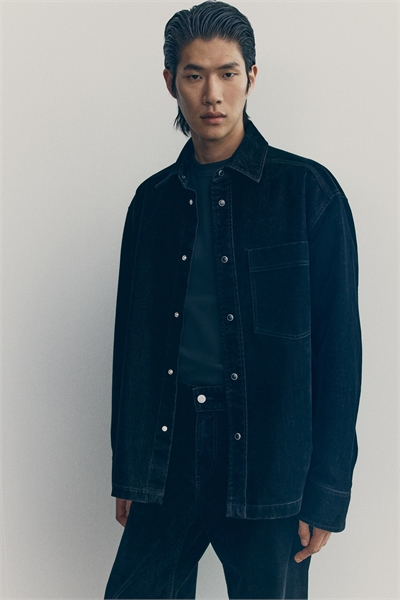 Куртка-рубашка из матового твила 1304703001