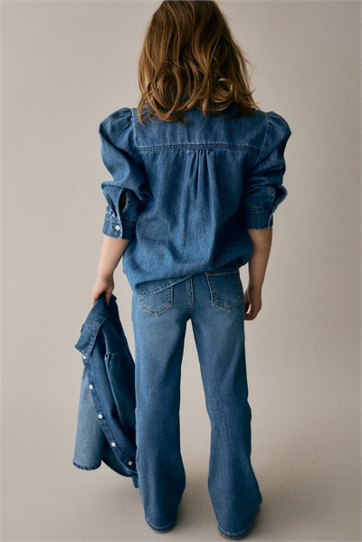 Джинсы с расклешенными штанинами из суперстрейча 1228540012