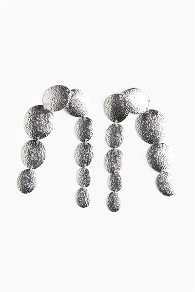 Серьги-подвески с металлическими дисками 1263679001