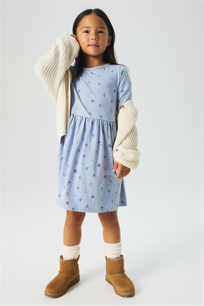 Хлопковое платье с принтом 1245392022