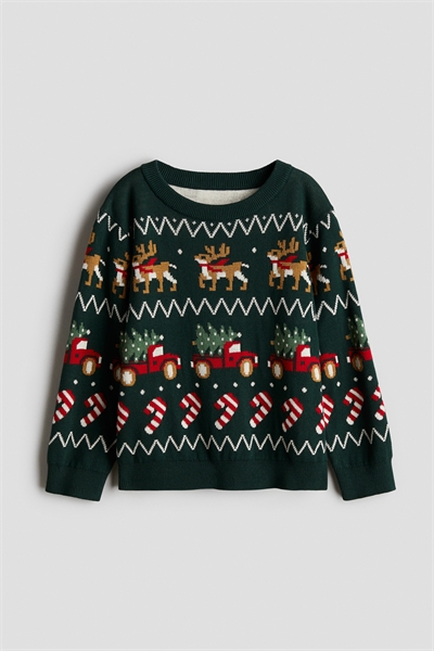 Джемпер из жаккардовой вязки 1248006004