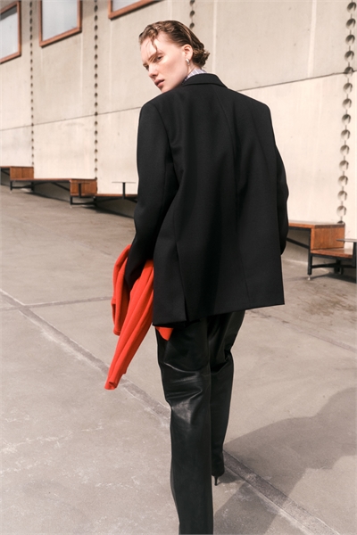 Прямые кожаные брюки 1295475001