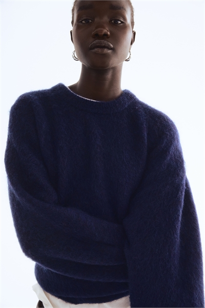 Джемпер оверсайз из мохеровой смеси 1242877032