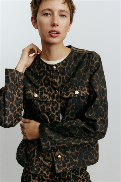 Джинсовая куртка без воротника 1297060004