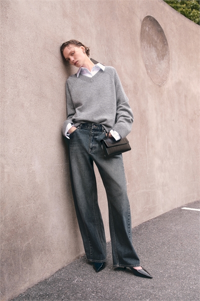 Джемпер из шерсти в стиле оверсайз 1306837001