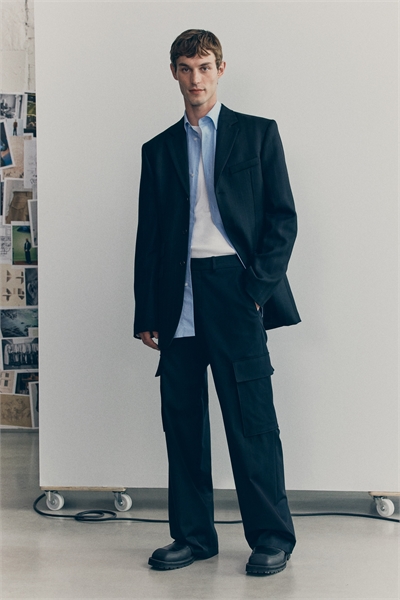 Брюки-карго из шерстяной смеси 1305222001