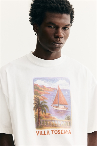 Футболка с принтом Oversized Fit 1269057025