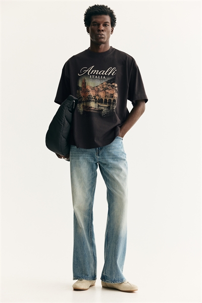 Футболка с принтом Oversized Fit 1269057024