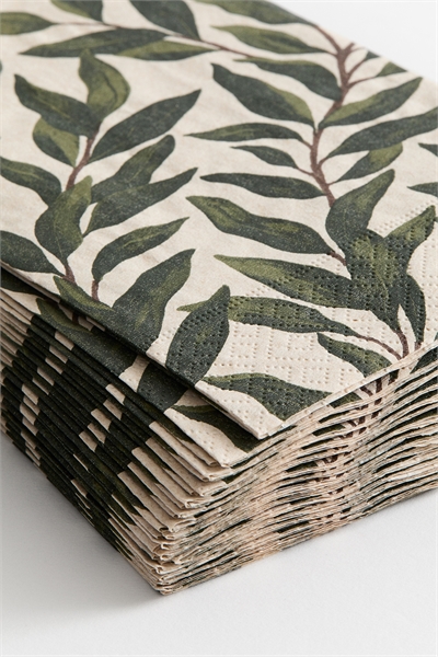 Прямоугольные бумажные салфетки в упаковке 15 штук артикул 1308132002