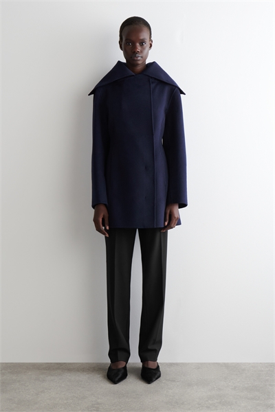 Пальто из шерсти с двойной отделкой 1291632001