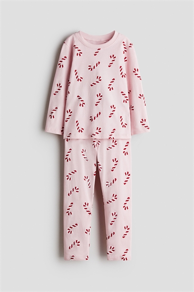 Пижама с принтом хлопковая 1230485024