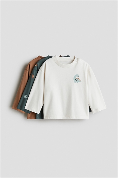 Хлопковые футболки в упаковке по 3 штуки 1306341004