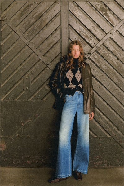 Широкие высокие джинсы 1315400004