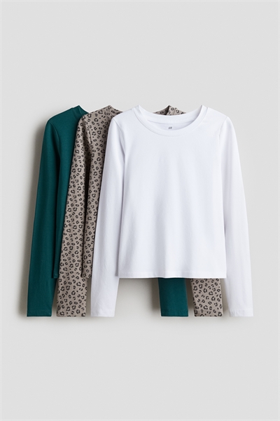 Хлопковые топы в упаковке по 3 штуки 1287425004