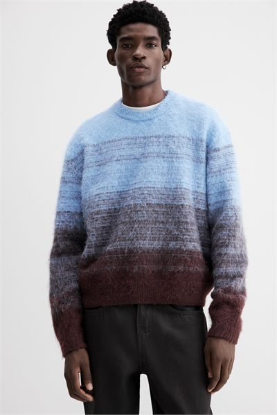 Пушистый джемпер Loose Fit артикул 1296592002