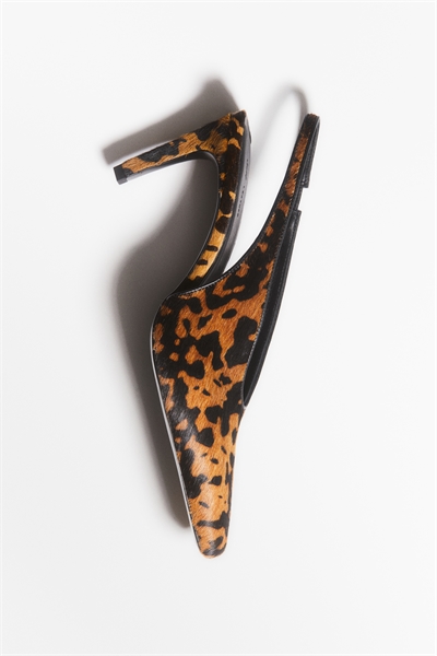 Кожаные слингбэки на каблуке 1296730003