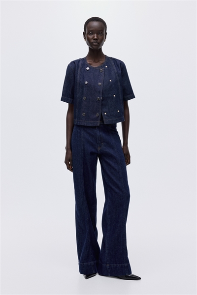 Двубортная джинсовая рубашка 1304383002