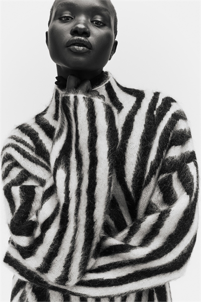 Джемпер с водолазкой из мохерового бленда 1306189001