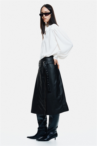 Юбка с отделкой поясом 1307543001