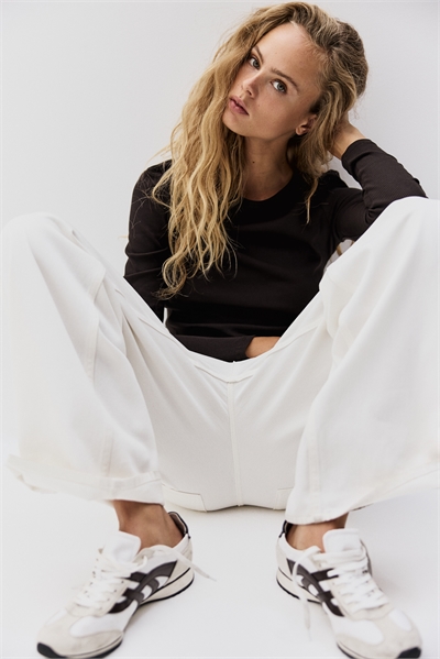 Топ из ребристого хлопка 1260555008