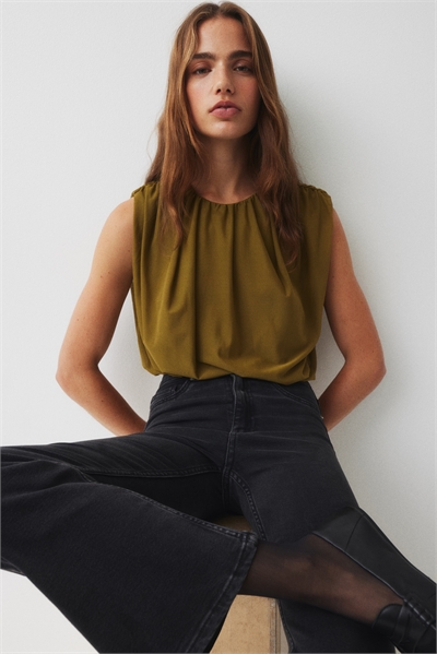 Топ из драпированной сетки 1316661002