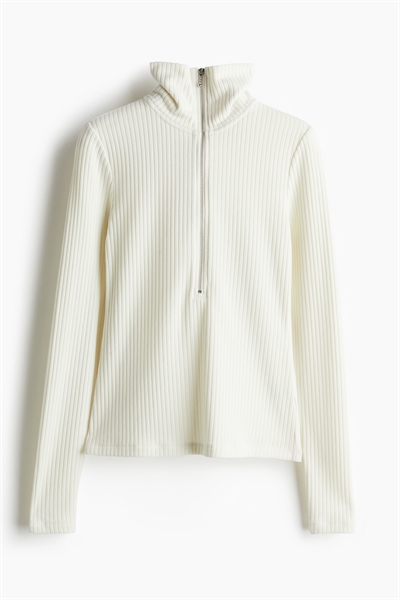 Топ на молнии из ребристого трикотажа 1254708001