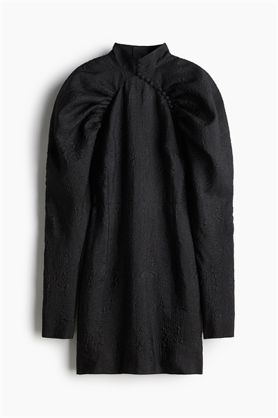 Мини-платье из крепа с рукавами реглан 1265884001