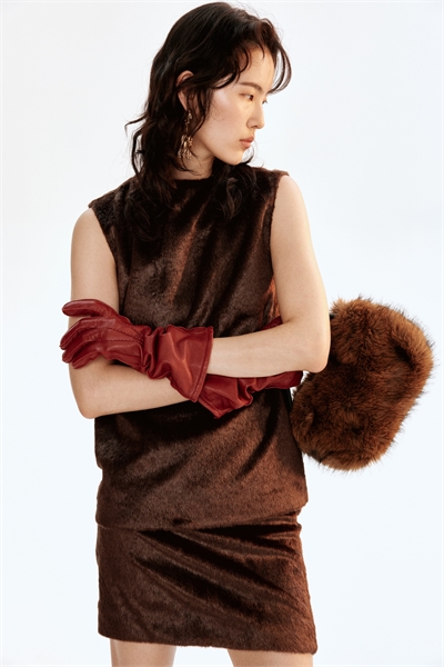 Длинные кожаные перчатки 1305780002